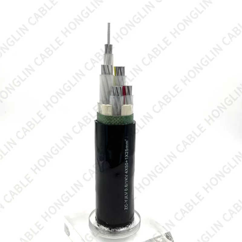 Industrial Electrical Wire Power 0.6/1KV with PVC jacket 4+1 cores aluminum cable wires for construction low voltage cable 4x50+1x25mm²