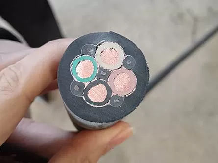 Rubber sheathed wires