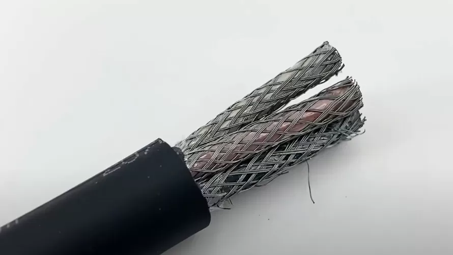 Shielded rubber wire
